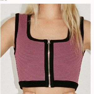 ⚡️Zara Zipper Front Sweater Crop Top